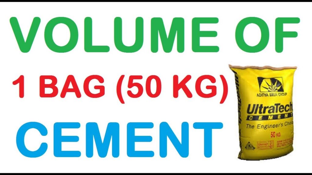volume of cement bag