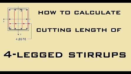 Cutting length Of 4 Legged Stirrups
