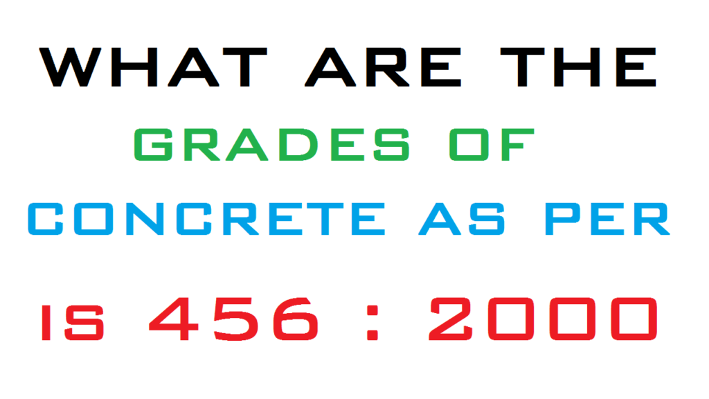 Grades of Concrete as per IS 456 : 2000
