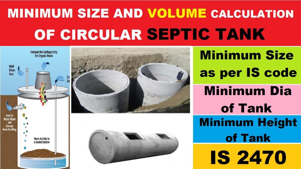Circular Septic Tank - Volume Calculation