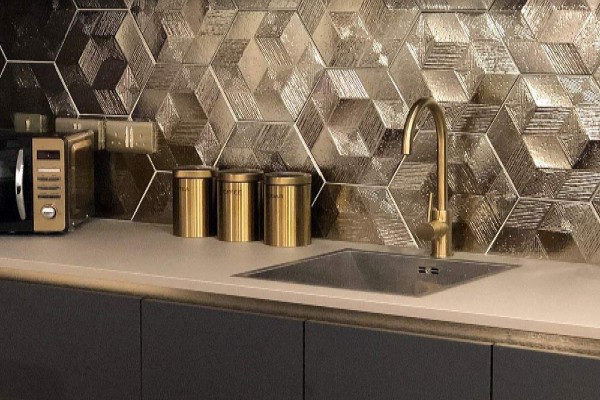 Metallic Tiles for kitchen