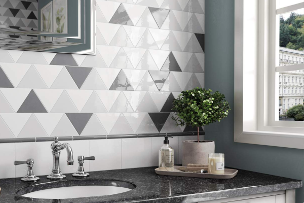 geometric pattern wall tile