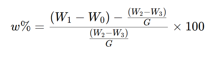 Pycnometer Method FORMULA
