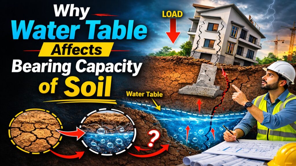 water table effect on soil bearing capacity