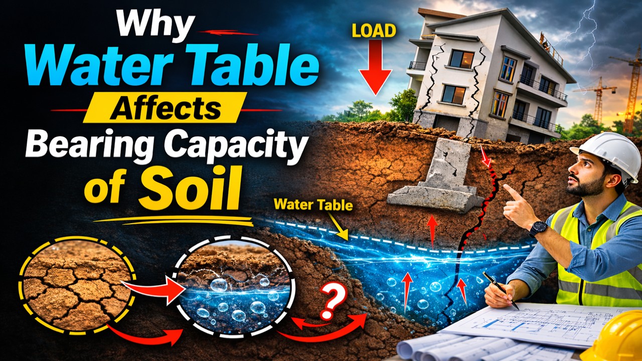 water table effect on soil bearing capacity