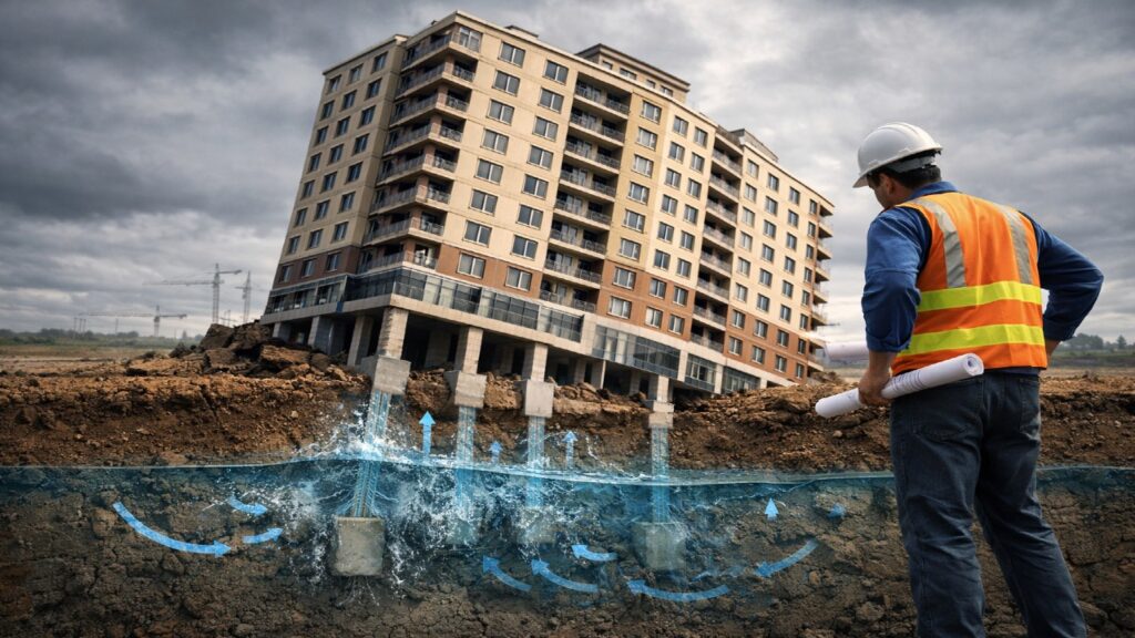 water table effect on soil bearing capacity